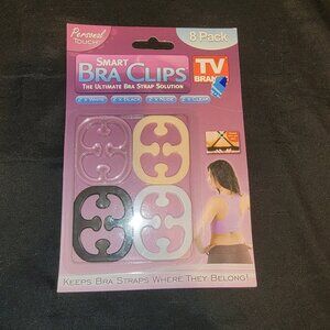 8 Smart Bra Clips NEW 4 Different Colors Personal Touch Black Nude Clear White